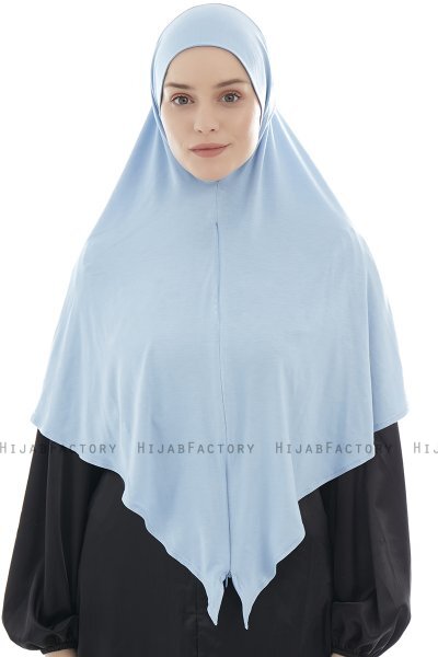 Ajda - Light Blue Zipper Hijab