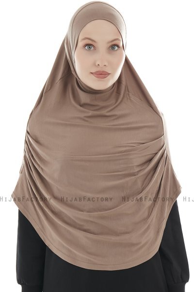 Roxelana - Dark Taupe Long Al Amira Hijab