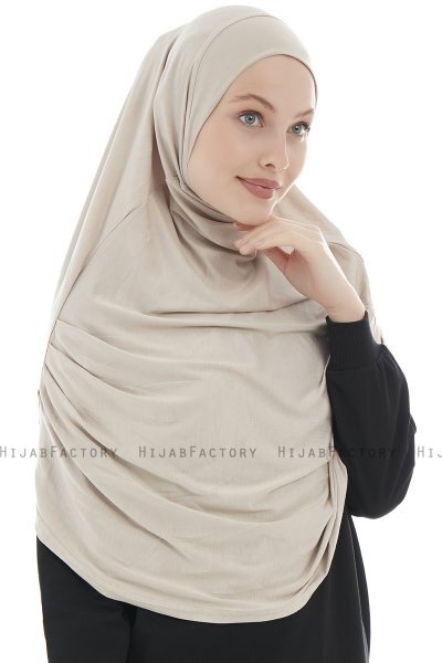 Roxelana - Light Taupe Long Al Amira Hijab