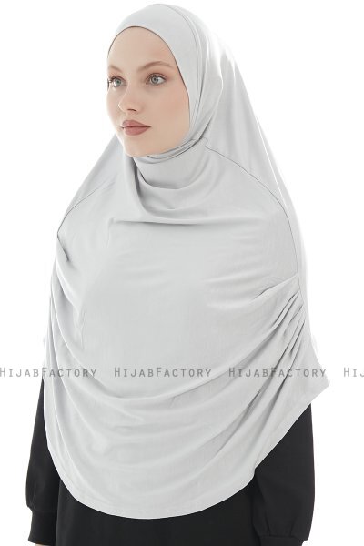 Roxelana - Light Grey Long Al Amira Hijab