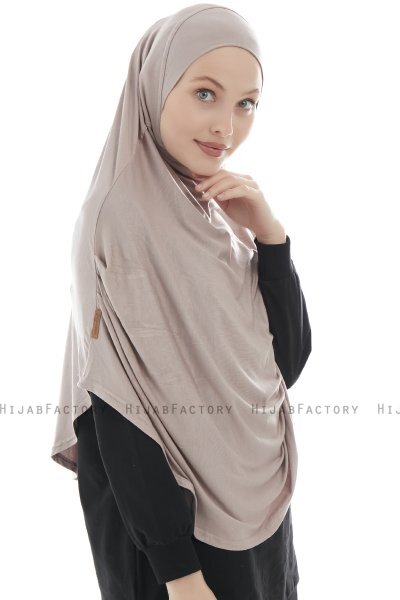 Roxelana - Stone Grey Long Al Amira Hijab