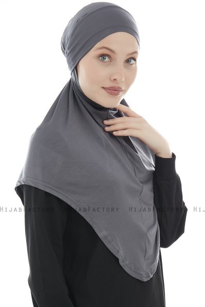 Sefa - Dark Grey One-Piece Al Amira Hijab