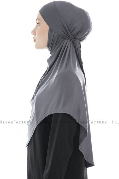 Sefa - Dark Grey One-Piece Al Amira Hijab