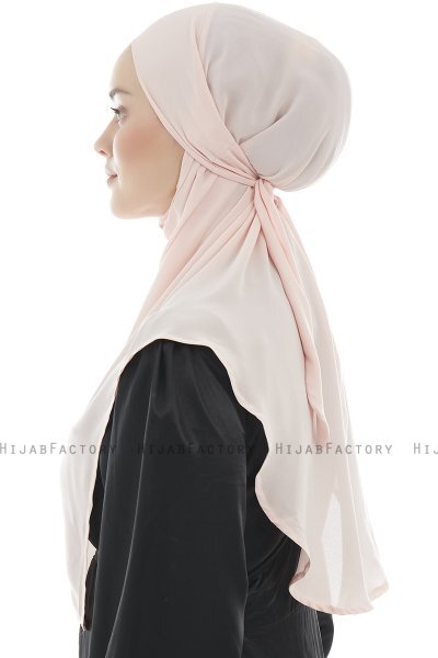 Ebrar - Dusty Pink Crepe Chiffon Al Amira Hijab
