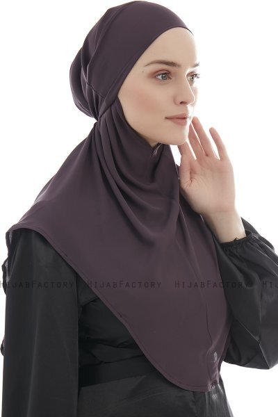 Ebrar - Purple Crepe Chiffon Al Amira Hijab