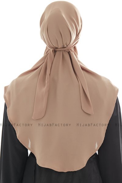 Ebrar - Gold Crepe Chiffon Al Amira Hijab