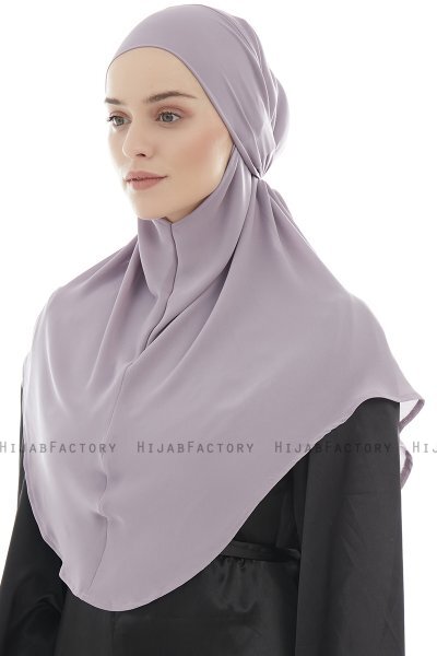 Ebrar - Stone Grey Crepe Chiffon Al Amira Hijab