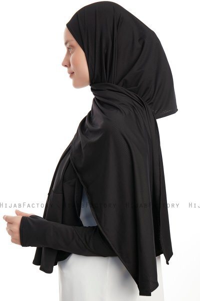 Azize - Black Pro Scarf Sport Hijab Set