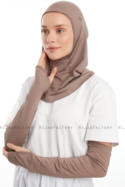 Bayda - Dark Taupe Pro Sport Hijab Set