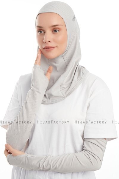 Bayda - Light Grey Pro Sport Hijab Set