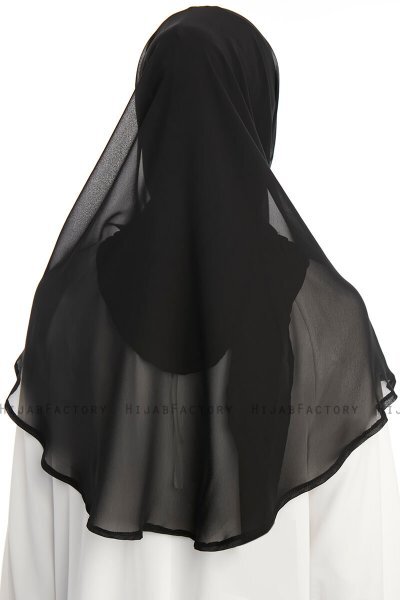 Eylem - Black One Piece Chiffon Hijab