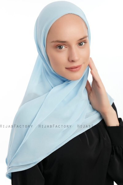 Eylem - Light Blue One Piece Chiffon Hijab