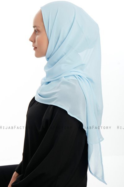 Eylem - Light Blue One Piece Chiffon Hijab