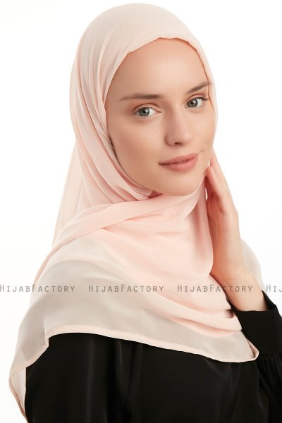 Eylem - Apricot One Piece Chiffon Hijab