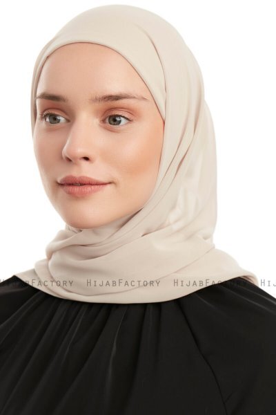 Sahar - Light Beige One Piece Chiffon Hijab