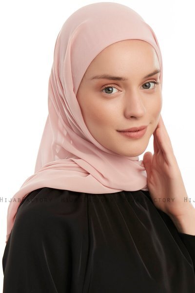 Sahar - Dusty Pink One Piece Chiffon Hijab