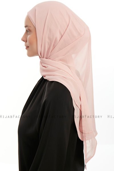 Sahar - Dusty Pink One Piece Chiffon Hijab
