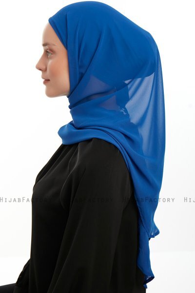 Sahar - Blue One Piece Chiffon Hijab