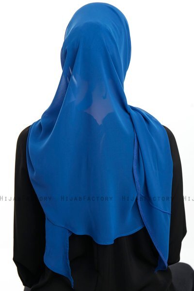 Sahar - Blue One Piece Chiffon Hijab