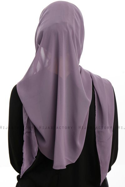 Sahar - Dark Purple One Piece Chiffon Hijab