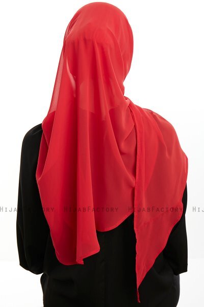Sahar - Raspberry One Piece Chiffon Hijab