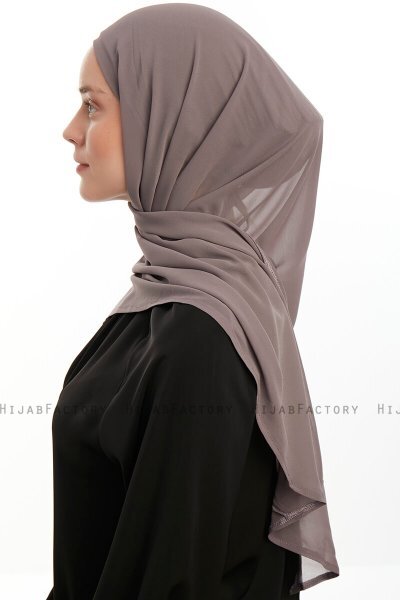 Sahar - Steel Grey One Piece Chiffon Hijab