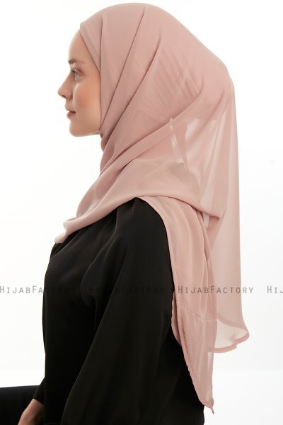 Sahar - Light Salmon One Piece Chiffon Hijab