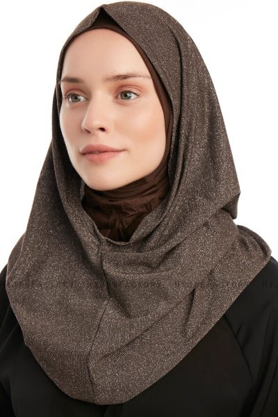Taliah - Brown One Piece Hijab