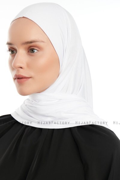 Vesile - White One-Piece Hijab