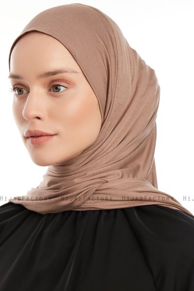 Vesile - Dark Taupe One-Piece Hijab
