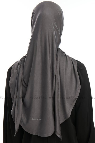 Vesile - Dark Grey One-Piece Hijab