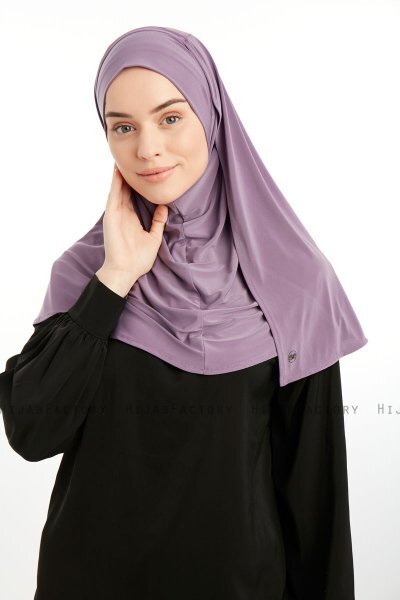 Ilay - Dark Purple Sandy Turban Hijab