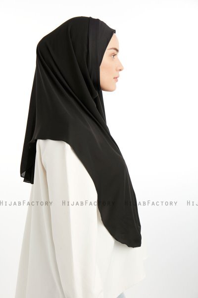 Bengi - Black Micro Krep Turban Hijab