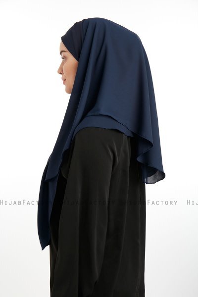 Bengi - Navy Blue Micro Krep Turban Hijab