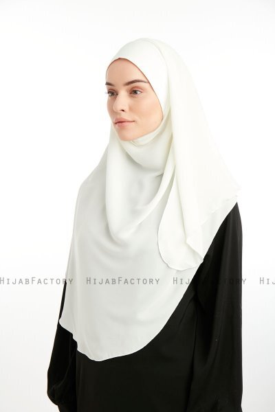 Bengi - Creme Micro Krep Turban Hijab