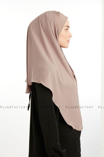 Bengi - Dark Taupe Micro Krep Turban Hijab