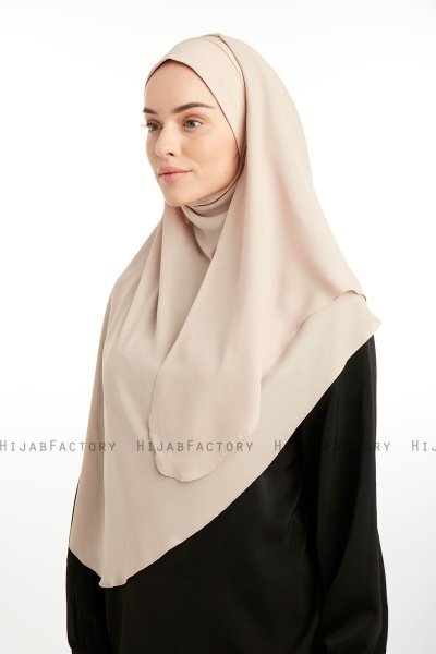 Bengi - Light Taupe Micro Krep Turban Hijab