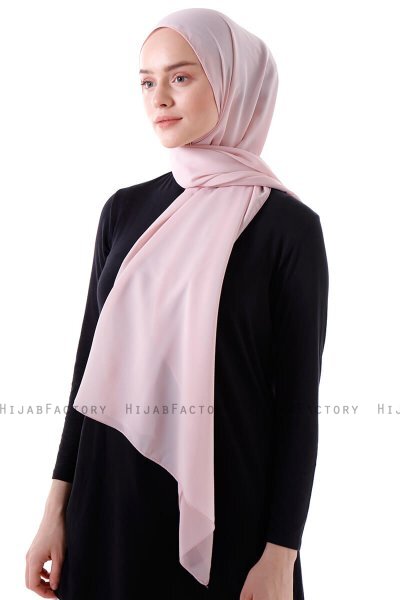 Hadise - Dusty Pink Chiffon Hijab