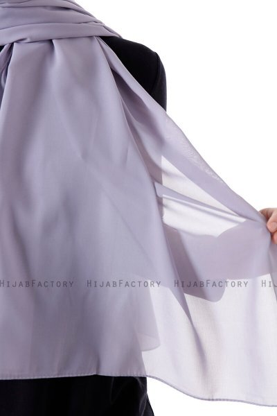 Hadise - Light Grey Chiffon Hijab