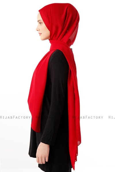 Hadise - Red Chiffon Hijab