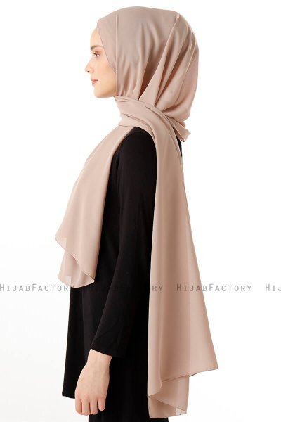 Hadise - Dark Beige Chiffon Hijab