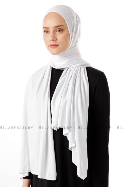 Neylan - White Basic Jersey Hijab