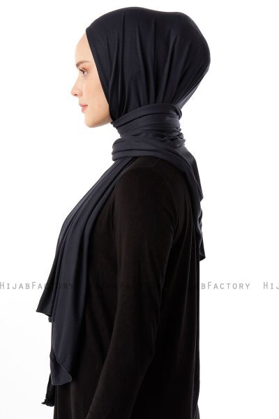 Neylan - Dark Navy Blue Basic Jersey Hijab