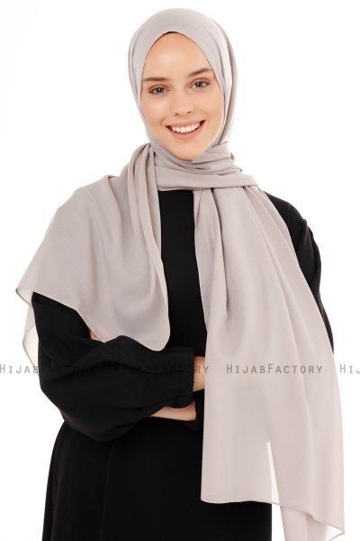 Esra - Grey Chiffon Hijab