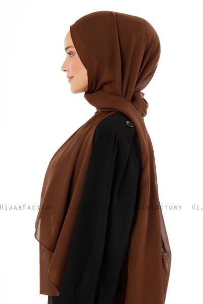 Esra - Brown Chiffon Hijab