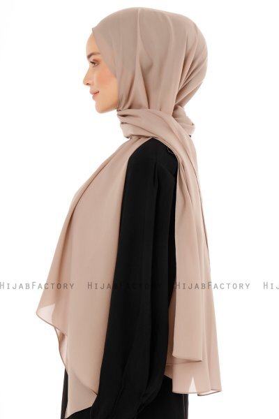 Esra - Light Taupe Chiffon Hijab