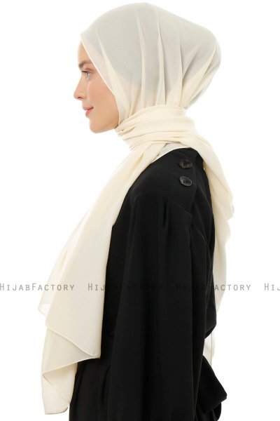 Esra - Light Beige Chiffon Hijab