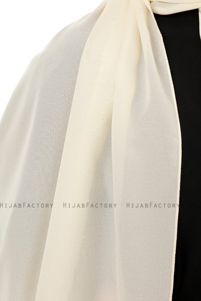Esra - Light Beige Chiffon Hijab