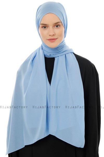 Esra - Light Blue Chiffon Hijab