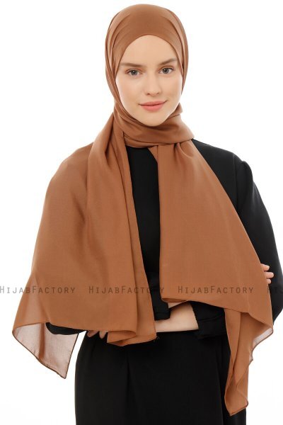 Esra - Light Brown Chiffon Hijab